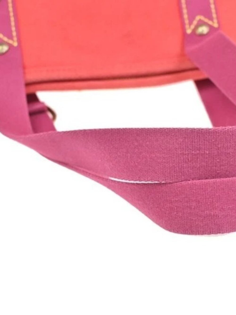 LOUIS VUITTON Cabas MM Shoulder Bag Antigua Canvas Leather Rouge M40034 32ZA237 - Picture 8 of 15